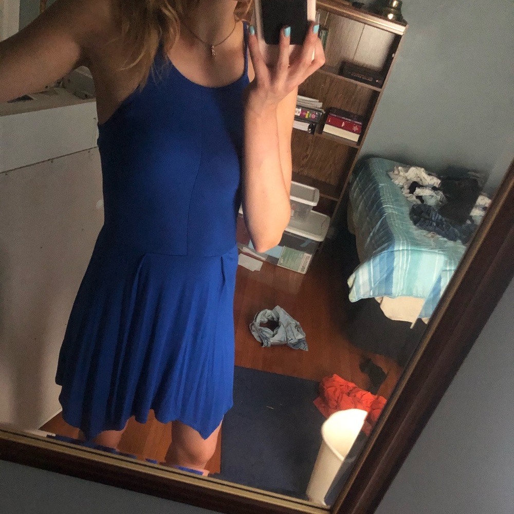Casual Royal Blue Dress